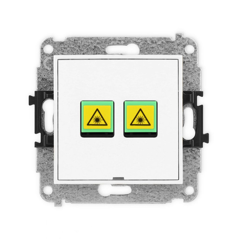 Gniazdo światłowodowe/optyczne podwójne bez pola opisowego biały Karlik ICON