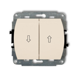 Przycisk zwierny żaluzjowy beżowy KARLIK TREND