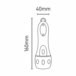 Latarka led 250 GY 0,3W, 18lm, 2xAA (R6), gumowa, 3 soczewki, uchwyt, zasięg 20m Nilsen Camp