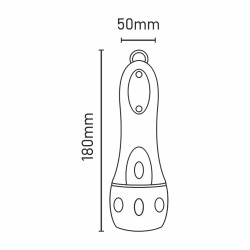 Latarka led 300 GY 0,5W, 19lm, 2xD(R20), gumowa, 4 soczewki, uchwyt, zasięg 20m Nilsen Camp