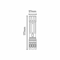 Latarka led 200 ZOOM PRO 10W, 1000lm, 6xAA(R6), 3 tryby świecenia, stroboskop, zoom, COB led, IP44, zasięg 50m Nilsen Camp