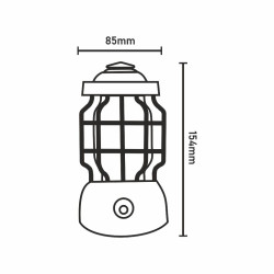 Lampa led kempingowa CAMP C 140 3W, 70lm, 3xAAA(R03), uchwyt, COB led, zasięg 3m Nilsen Camp