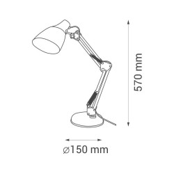 Lampka biurkowa E27 LILLY Nilsen kreślarska czarna FN018