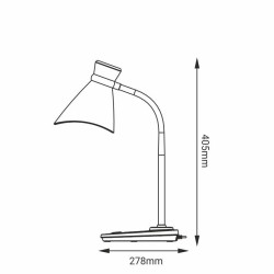 Lampka biurkowa E27 Helen Nilsen szara BL012