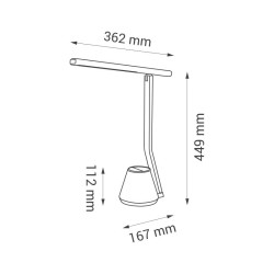 Lampka biurkowa LED Cube Nilsen z przybornikiem czarna BL010