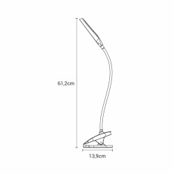 Lampka LED Sam  klips czarny MA026E