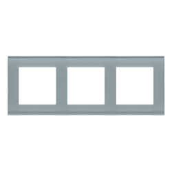 Ramka potrójna Nature szkło mrożone szare Kontakt Simon 55