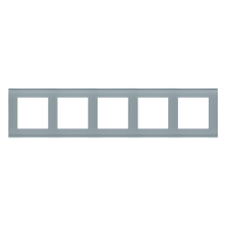 Ramka pięciokrotna Nature szkło mrożone szare Kontakt Simon 55
