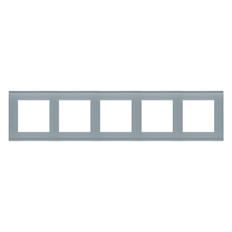 Ramka pięciokrotna Nature szkło mrożone szare Kontakt Simon 55