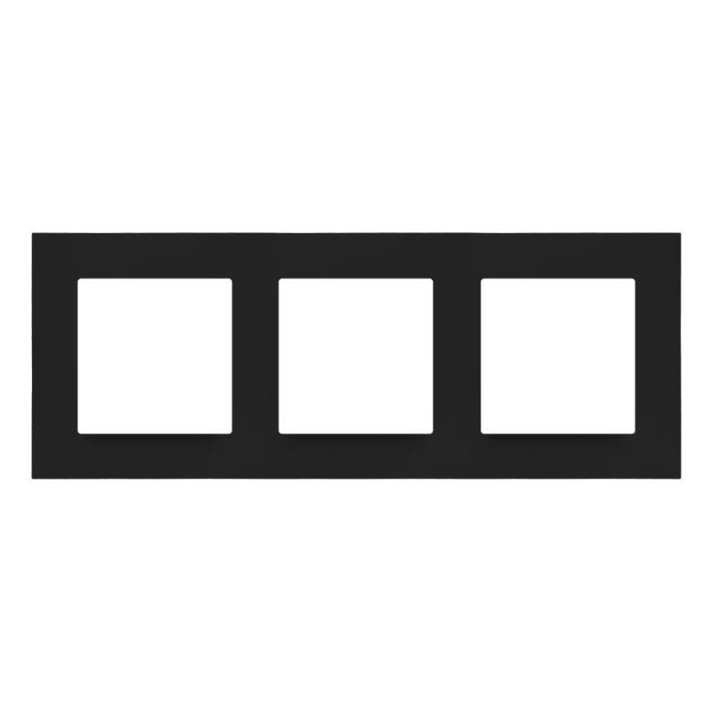 Ramka potrójna LINE czarny mat Kontakt Simon 55