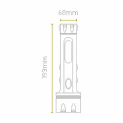 Latarka led 200 G 1W, 45lm, 2xD(R20), gumowa, zasięg 10m Nilsen Camp