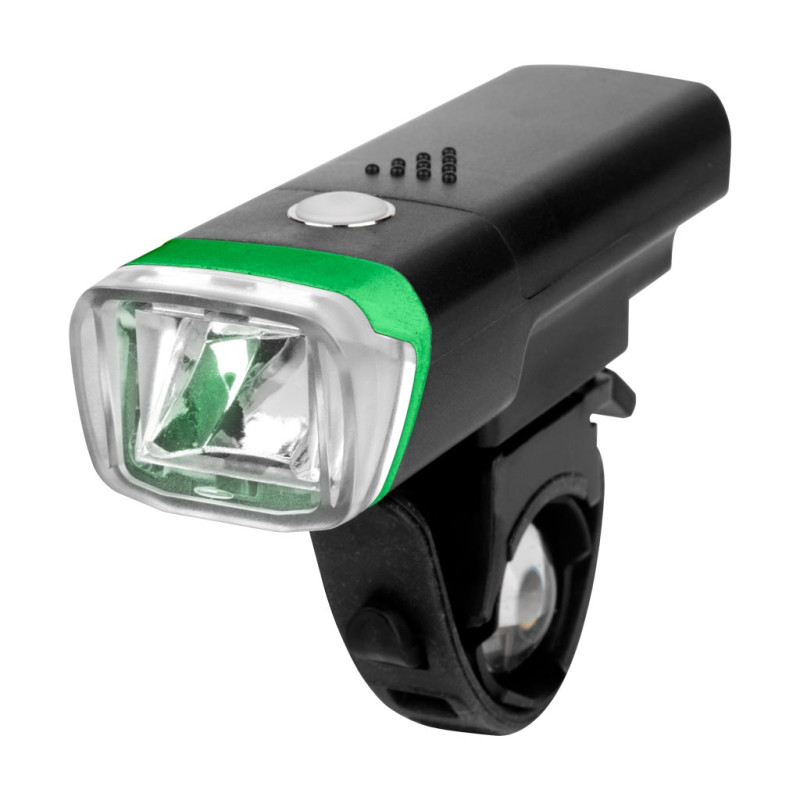 Latarka led rowerowa Bike 055 Green 1W, 80lm, 3xAAA(R03), stroboskop, 4 tryby świecenia, zasięg 20m Nilsen Camp