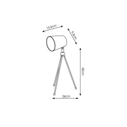 Lampka biurkowa i stołowa Pixo Nilsen E27 czarna LS0045