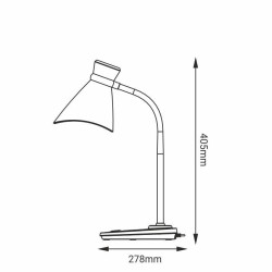 Lampka biurkowa E27 Helen Nilsen biała BL002