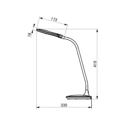 Lampka biurkowa LED Lupo Nilsen z lupą czarna BL014