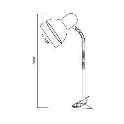 Lampka E27 Nika z klipsem czarna LS006